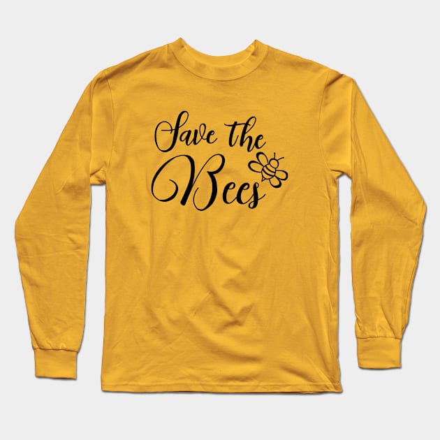 Save the Bees Long Sleeve T-Shirt by valentinahramov